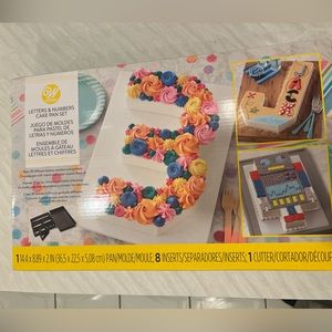 Letters and numbers cake pan set